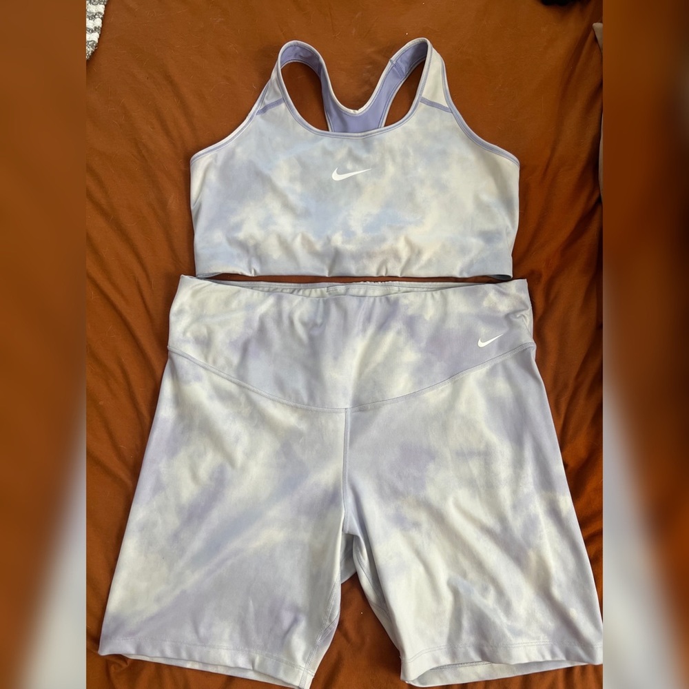 Nike SET - purple tie dye Nike fit set - plus size 2x